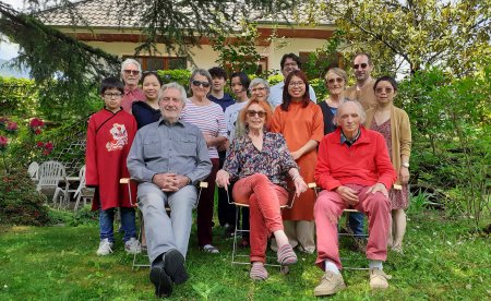 26 mai, repas d’au revoir dans le jardin à Saint-Egrève